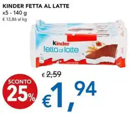 Migross Superstore Kinder fetta al latte offerta