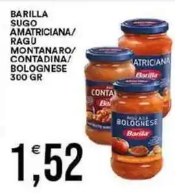 Vantaggio Cash&Carry Barilla sugo amatriciana/ ragu montanaro/ contadina/ bolognese offerta
