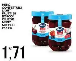 Vantaggio Cash&Carry Hero confettura light frutti di bosco ciliegie nere/ mirtilli offerta