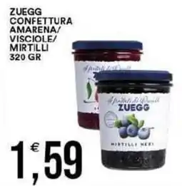 Vantaggio Cash&Carry Zuegg confettura amarena/ visciole/ mirtilli offerta