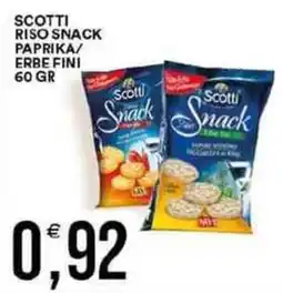 Vantaggio Cash&Carry Scotti riso snack paprika/ erbe fini offerta