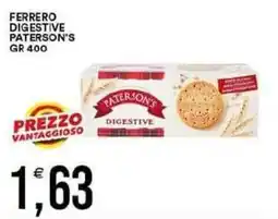 Vantaggio Cash&Carry Ferrero digestive PATERSON'S offerta