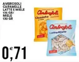 Vantaggio Cash&Carry Ambrosoli caramelle latte e miele 135 gr/ miele offerta
