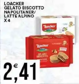 Vantaggio Cash&Carry Loacker gelato biscotto na politaner/ latte alpino x4 offerta