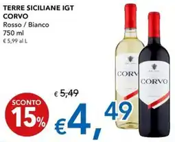 Migross Superstore Terre siciliane igt CORVO offerta
