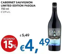 Migross Superstore Cabernet sauvignon limited edition PASQUA offerta