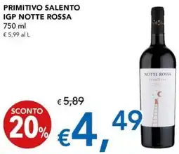 Migross Superstore Primitivo salento igp NOTTE ROSSA offerta