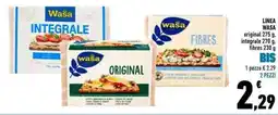 Conad Linea wasa original, integrale, fibres offerta