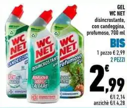 Conad Gel wc net disincrostante, con candeggina, profumoso offerta