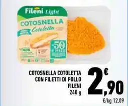 Conad Cotosnella cotoletta con filetti di pollo FILENI offerta