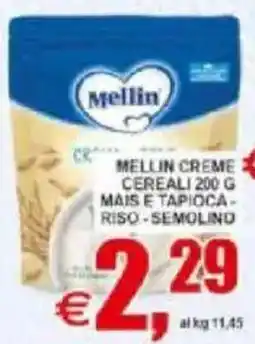 Pewex Mellin creme cereali mais e tapioca, riso, semolino offerta