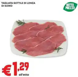 Panorama Tagliata sottile di lonza di suino offerta