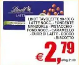 Pewex Lindt tavolette latte nocc., fondente mandorle offerta