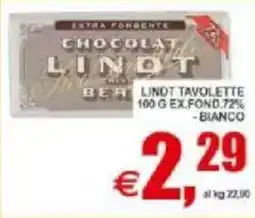 Pewex Lindt tavolette, ex.fond.72%. bianco offerta