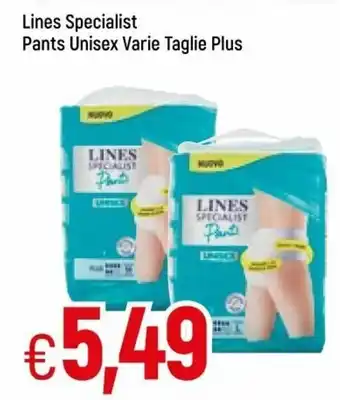 Famila Lines Specialist Pants Unisex Varie Taglie Plus offerta