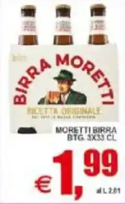 Pewex Moretti birra btg offerta