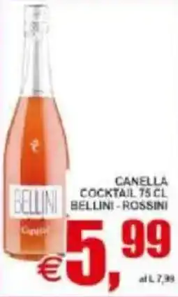 Pewex canella cocktail bellini, rossini offerta