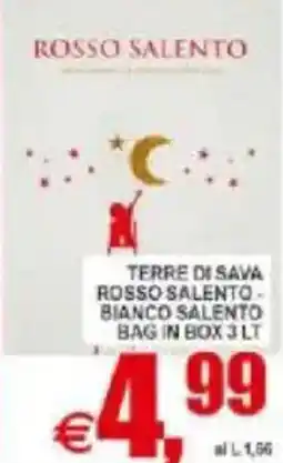 Pewex Terre di sava rosso salento bianco salento bag in box offerta