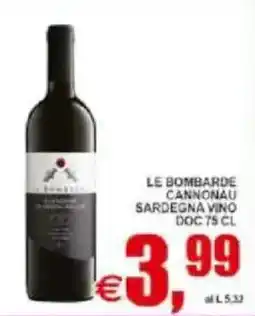 Pewex Le bombarde cannonali sardegna vino doc offerta