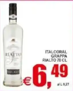 Pewex Italcoral grappa rialto offerta