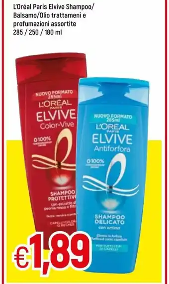 Famila L'Oreal Paris Elvive Shampoo 180ml offerta
