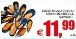 Pewex Cozze mezzo guscio subito in padella saporite offerta