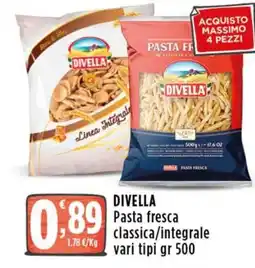 Rossotono Carrefour DIVELLA Pasta fresca classica/integrale offerta