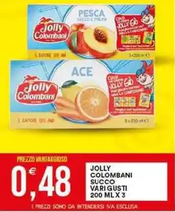 Vantaggio Cash&Carry Jolly colombani succo offerta