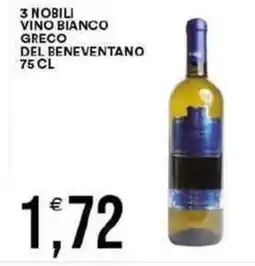 Vantaggio Cash&Carry 3 nobili vino bianco greco del beneventano offerta