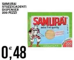 Vantaggio Cash&Carry Samurai stuzzicadenti dispenser 200 pezzi offerta