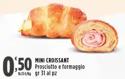 Rossotono Carrefour MINI CROISSANT Prosciutto e formaggio offerta
