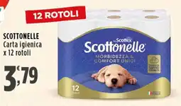 Rossotono Carrefour SCOTTONELLE Carta igienica x 12 rotoli offerta
