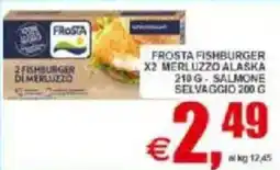 Pewex Frosta fishburger x2, merluzzo alaska, salmone selvaggio offerta