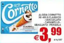 Pewex Algida cornetto x6, classico, caramello, sbagliato, fragola offerta