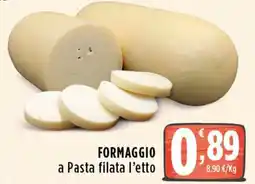 Rossotono Carrefour FORMAGGIO a Pasta filata l'etto offerta
