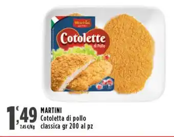Rossotono Carrefour MARTINI Cotoletta di pollo classica offerta