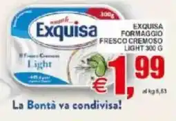 Pewex Exquisa formaggio fresco cremoso light offerta