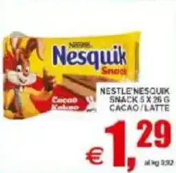 Pewex Nestle nesquik snack, cacao/latte offerta