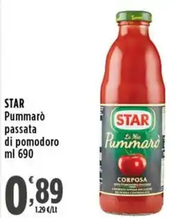 Rossotono Carrefour STAR Pummarò passata di pomodoro offerta