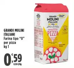 Rossotono Carrefour GRANDI MOLINI ITALIANI Farina tipo "0" per pizza offerta