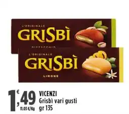 Rossotono Carrefour VICENZI Grisbi vari gusti offerta