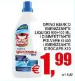 Pewex Omino bianco igienizzante liquido /disinfettante polvere/ igienizzante idrocaps x10 offerta