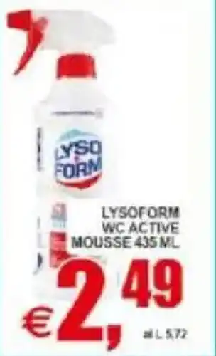 Pewex Lysoform wc active mousse offerta