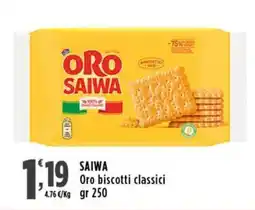 Rossotono Carrefour SAIWA Oro biscotti classici offerta