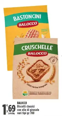 Rossotono Carrefour BALOCCO Biscotti classici con olio di girasole offerta
