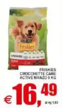 Pewex Friskies crocchette cane active manzo offerta