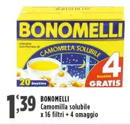Rossotono Carrefour BONOMELLI Camomilla solubile offerta