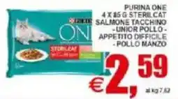 Pewex Purina one, steril cat salmone tacchino offerta