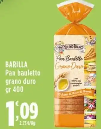 Rossotono Carrefour BARILLA Pan bauletto grano duro offerta