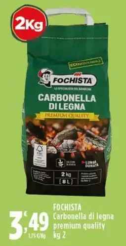 Rossotono Carrefour FOCHISTA Carbonella di legna premium quality offerta